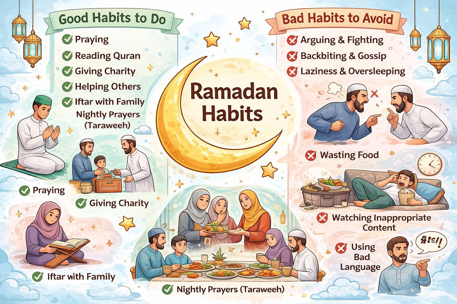 Ramadan Habits: What to embrace and What to avoid for a meaningful month.
